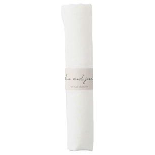 Personalized Wedding Name Ivory Cream Elegant Napkin Bands