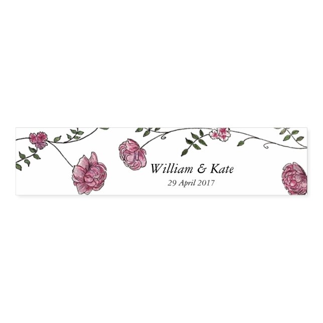 Personalized wedding napkin band set of 12 (Unfolded)