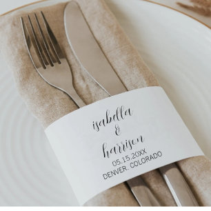 Personalized Wedding Napkin Bands