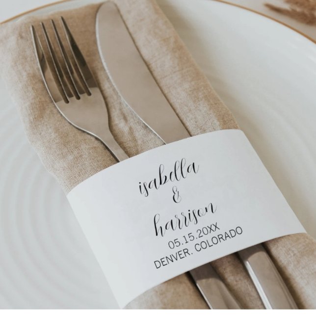 Personalized Wedding Napkin Bands (Creator Uploaded)