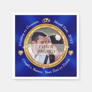 Personalized Wedding Napkins BULK with Your PHOTO
