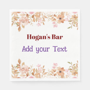 Personalized Wedding Napkins   Elegant Event Cockt