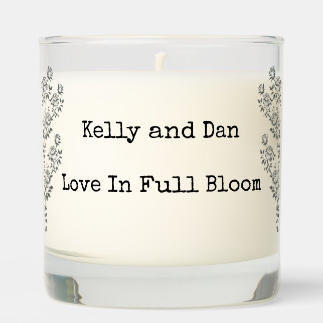 Personalized Wedding | Newlywed Gift | Engagement Scented Candle (Front)