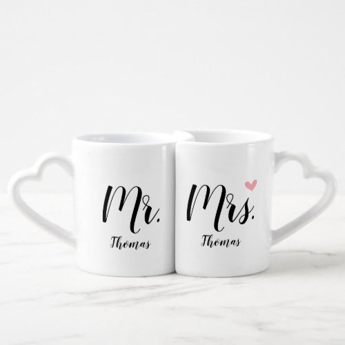 Personalized Wedding / Newlywed Gift - Mr. & Mrs. Coffee Mug Set
