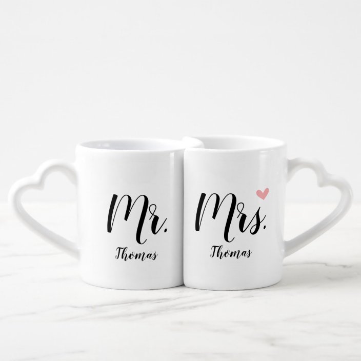 Personalized Wedding Newlywed Gift Mr Mrs Coffee Mug Set Zazzle Com