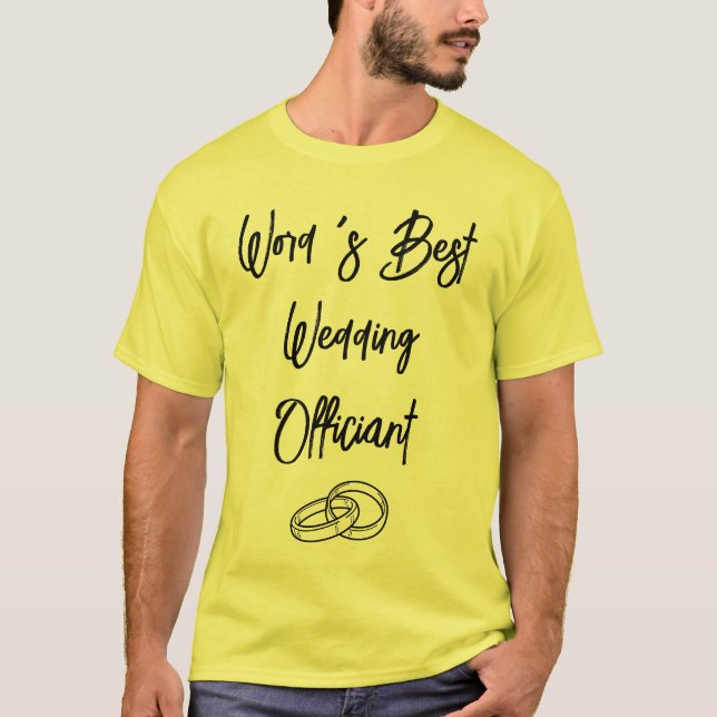 Personalized Wedding Officiant Gift From Couple T-Shirt (Front)