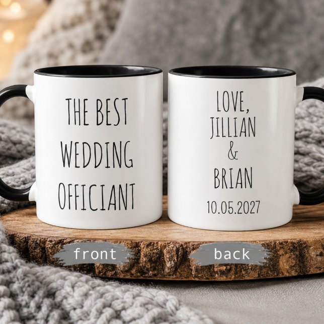 Personalized Wedding Officiant Thank You Gift Mug (Creator Uploaded)