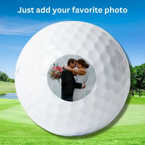 Personalized Wedding or Anniversary Custom Photo Golf Balls