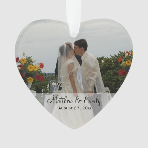 Personalized Wedding or Engagement Photo Ornament