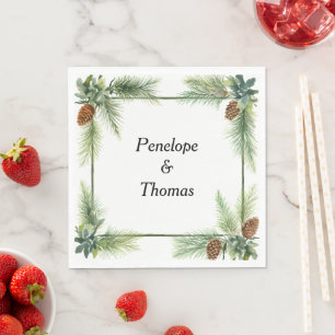 Personalized wedding or shower napkins bulk
