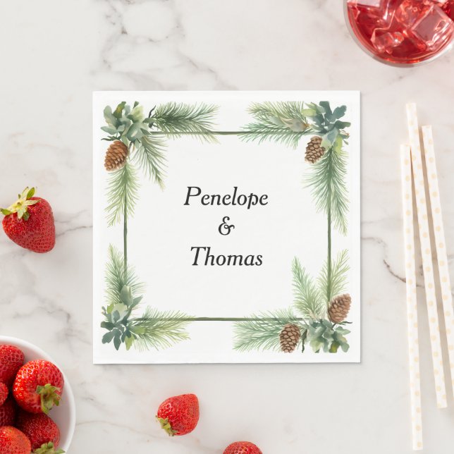 Personalized wedding or shower napkins bulk (Insitu)