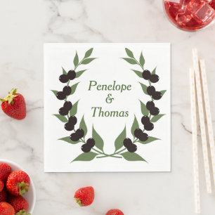 Personalized wedding or shower napkins bulk