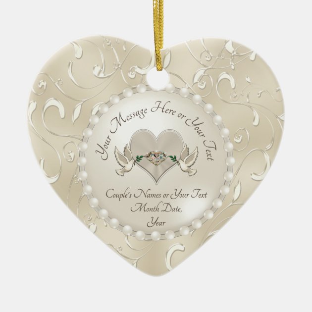 personalized wedding ornament