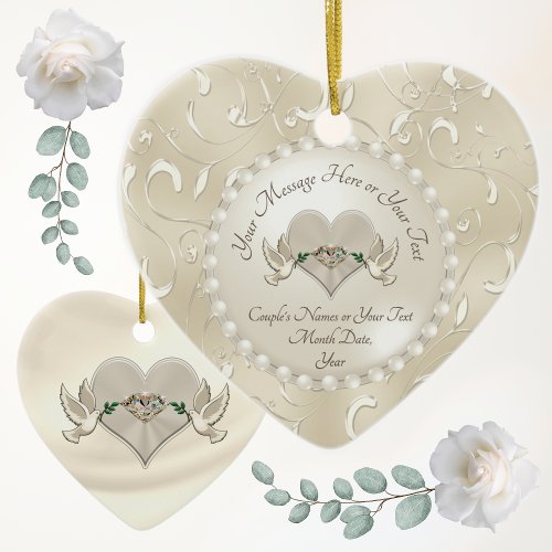 Personalized Wedding Ornament Anniversary Ornament