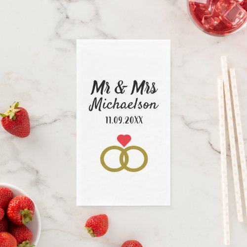 Personalized Wedding Paper Guest Towels