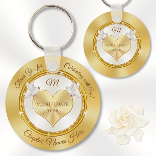 Personalized Wedding Party Favors, No Minimum Keychain