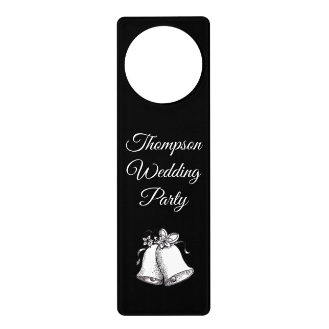 Personalized Wedding Party Sign Door Hanger (Front)