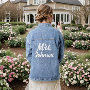 Personalized Wedding Personalized name Denim Jacket