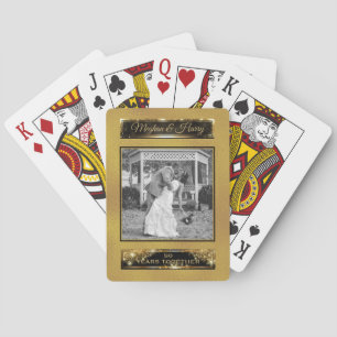 Personalized Wedding Photo 50th Golden Anniversary Poker Cards