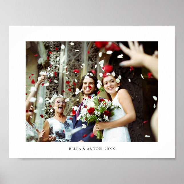 Personalized Wedding Photo and Name Print (Front)