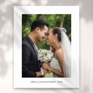 Personalized Wedding Photo and Name Print