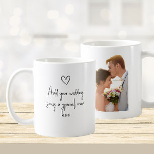 Personalized Wedding Photo and Vow Coffee Mug