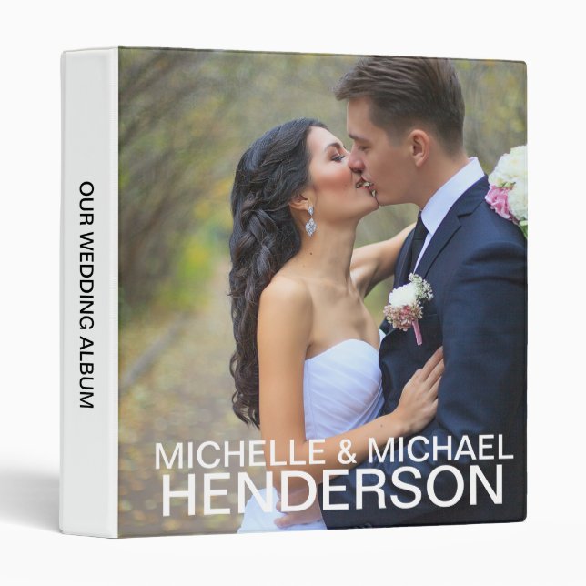 Personalized Wedding Photo Binder Album (Front/Spine)