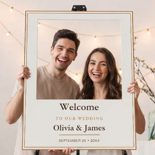 Personalized Wedding Photo Booth Frame Rustic Foam Board