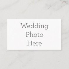 Personalized Wedding Photo Business Card at Zazzle