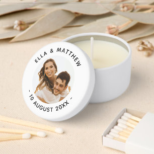 Personalized Wedding Photo Candle Favor Mini Candle Favors