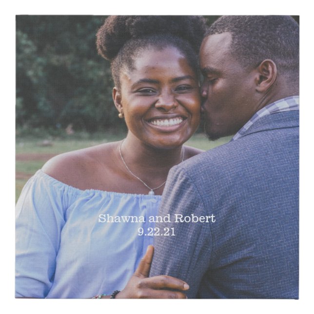 Personalized Wedding Photo Canvas (Front)