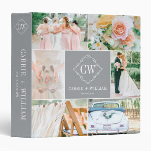 Personalized Wedding Photo Collage Album 3 Ring Binder