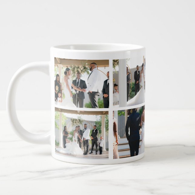 Personalized Wedding Photo Collage Mug (Left)