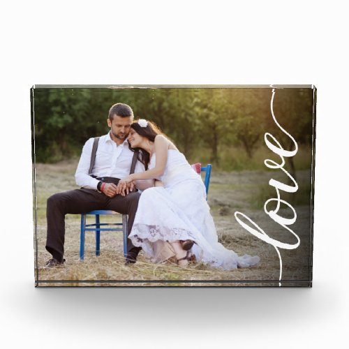 Personalized Wedding Photo Elegant Love Script