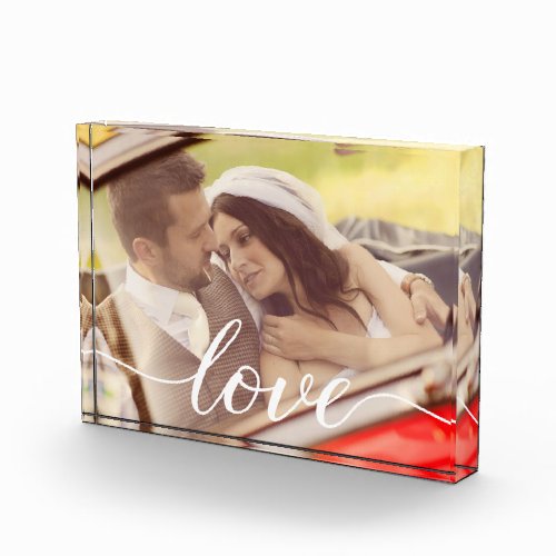 Personalized Wedding Photo Elegant Love Script