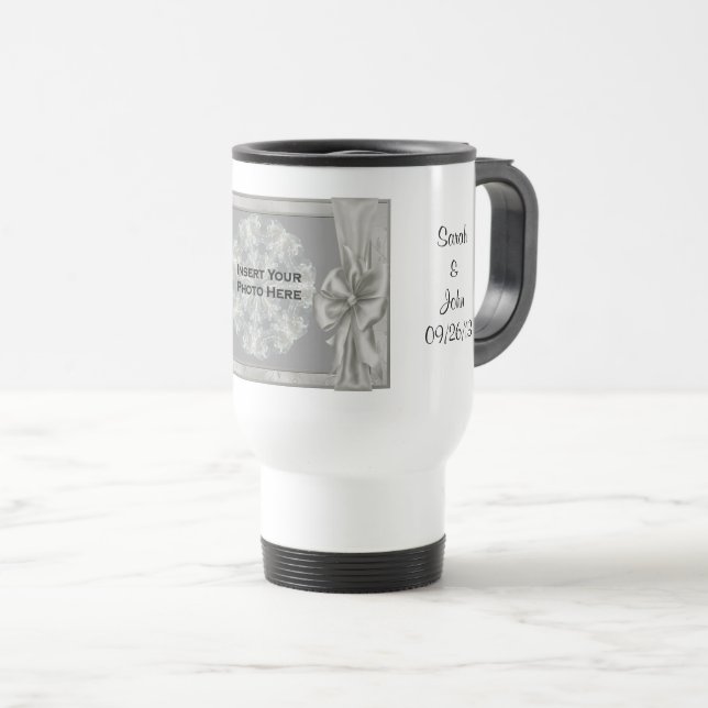 Personalized Wedding Photo Favor  Travel Mug (Front Right)