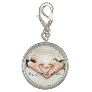 Personalized Wedding Photo Forever & Always Charm