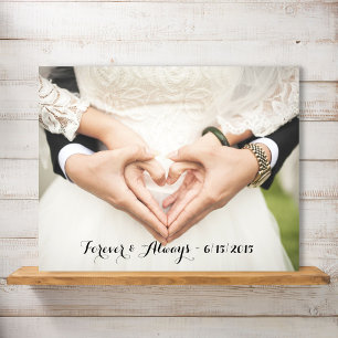 Personalized Wedding Photo Forever & Always Poster