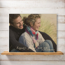 Personalized Wedding Photo Forever &amp; Always Wood Wall Art