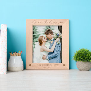 Personalized wedding photo frame name date