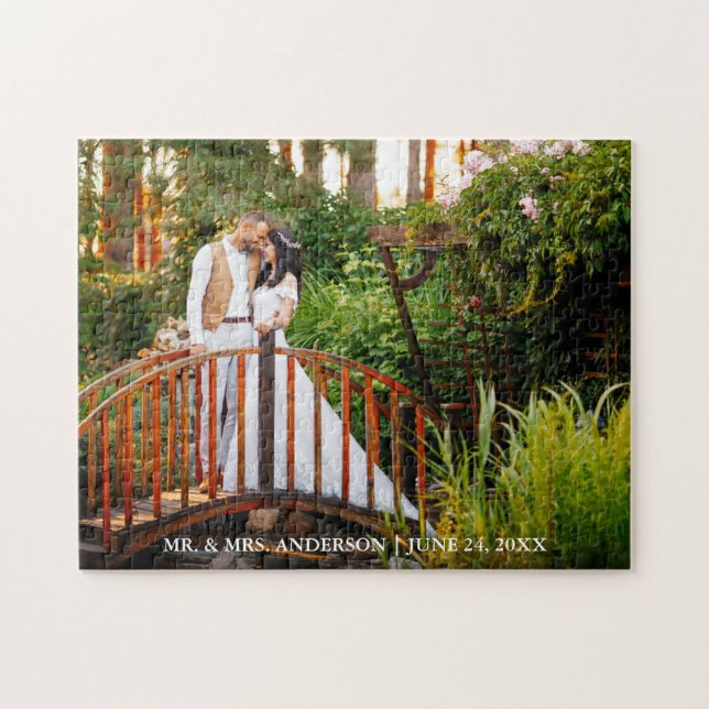 Personalized Wedding Photo Jigsaw Puzzle (Horizontal)