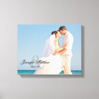 Personalized Wedding Photo Keepsake Canvas Print