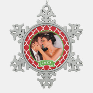 Personalized Wedding Photo Keepsake Ornament