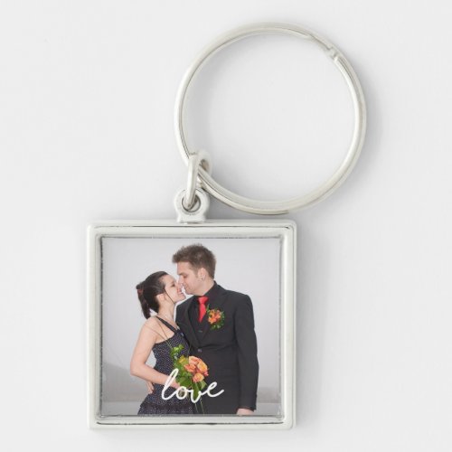 Personalized Wedding Photo Love Keepsake Keychain