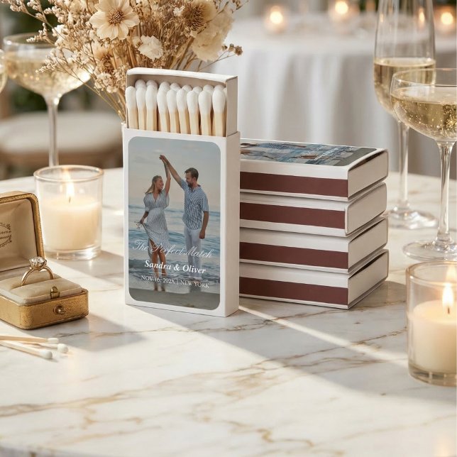 Personalized Wedding Photo Matchboxes – Set of 50 (Personalized Wedding Photo Matchboxes – Set of 50)