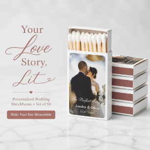 Personalized Wedding Photo Matchboxes – Set of 50