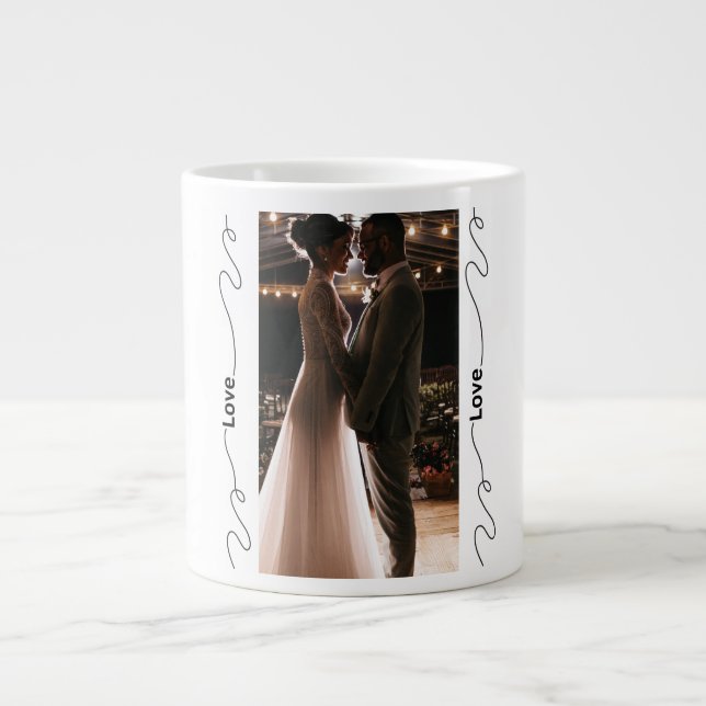 Personalized Wedding Photo Mug for Bride and Groom (Front)