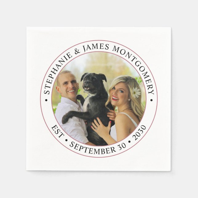 Personalized Wedding Photo Napkins (Front)