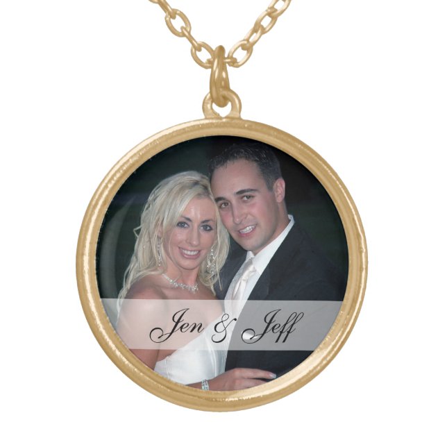 Personalized Wedding Photo Necklace (Front)