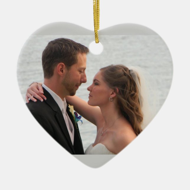 Personalized Wedding Photo Ornament (Front)